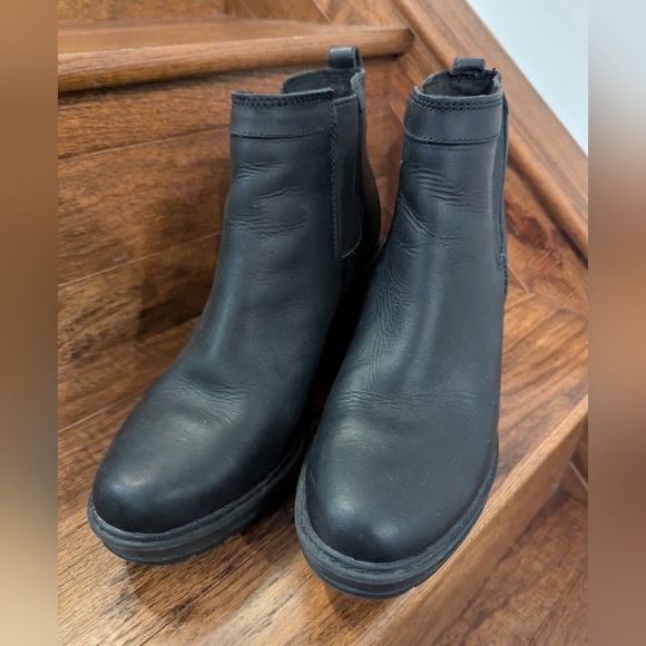 Leather Timberland Women's Black Wedge Boots Size 9.5 - Picture 10 of 10